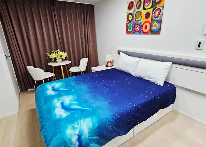 Apartamento 2 Minutes Run To The Sea Only 152m, Special Benefit Of Waterpark 195m Away Ciudad Metropolitana de Busan